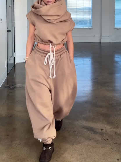 Casual Jogging Pants Two-pieces Set