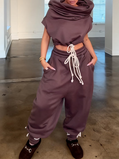 Casual Jogging Pants Two-pieces Set