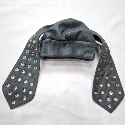 Metal Cutout Leather Hat