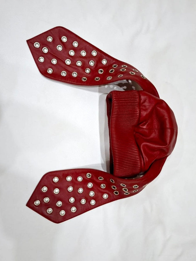 Metal Cutout Leather Hat