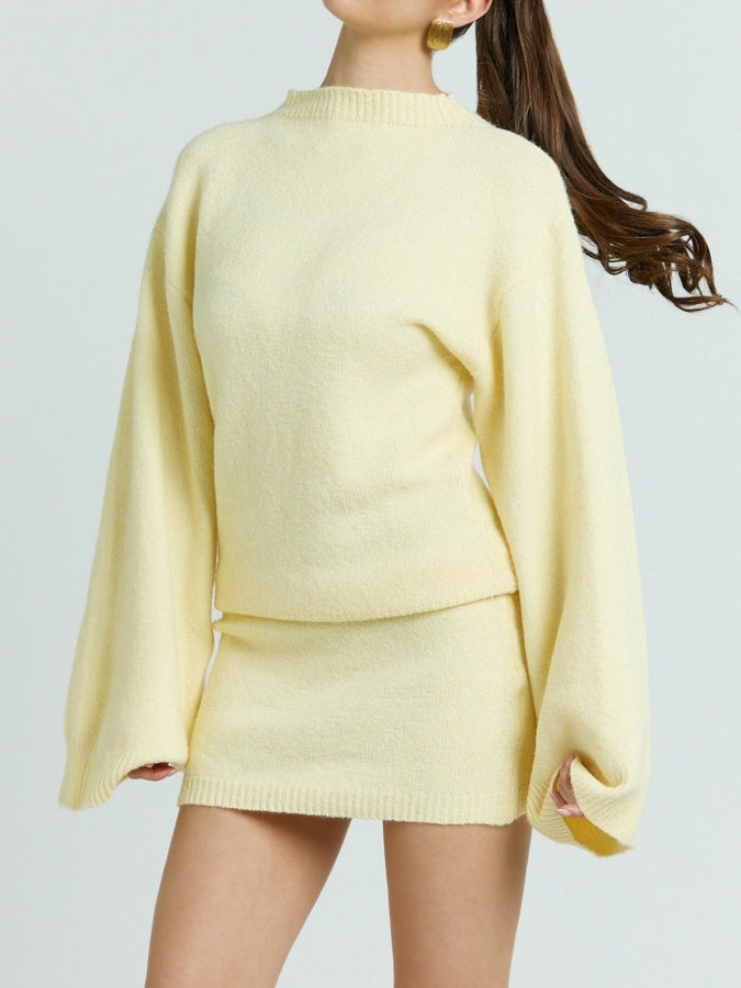 Knit Long Sleeve Mini Dress