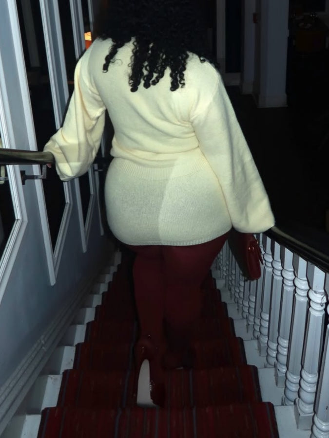 Knit Long Sleeve Mini Dress