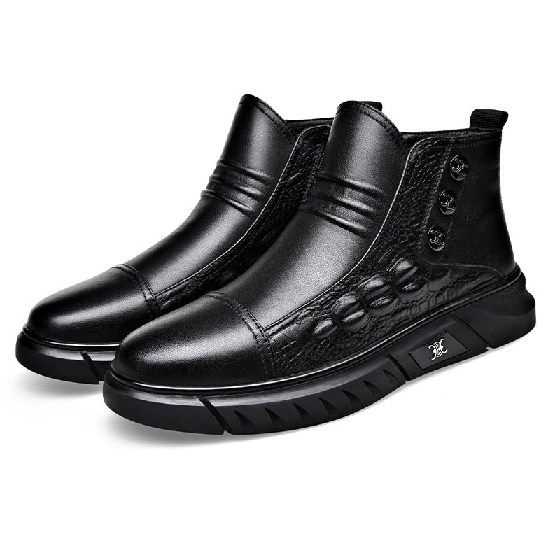 High-top Casual Leather Boots