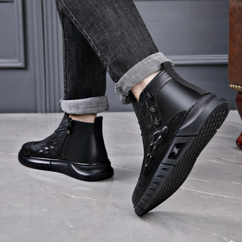 High-top Casual Leather Boots