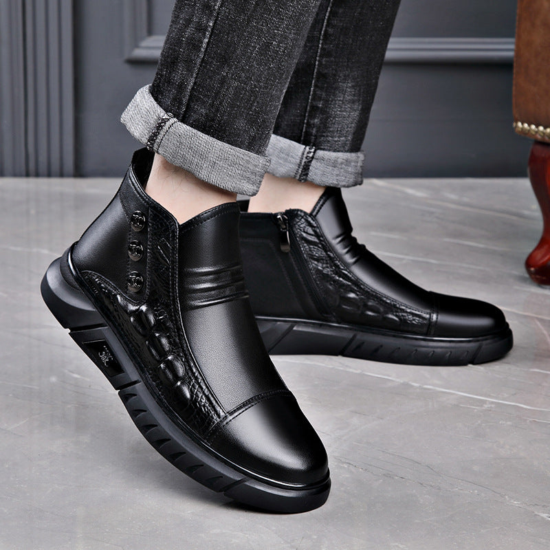 High-top Casual Leather Boots