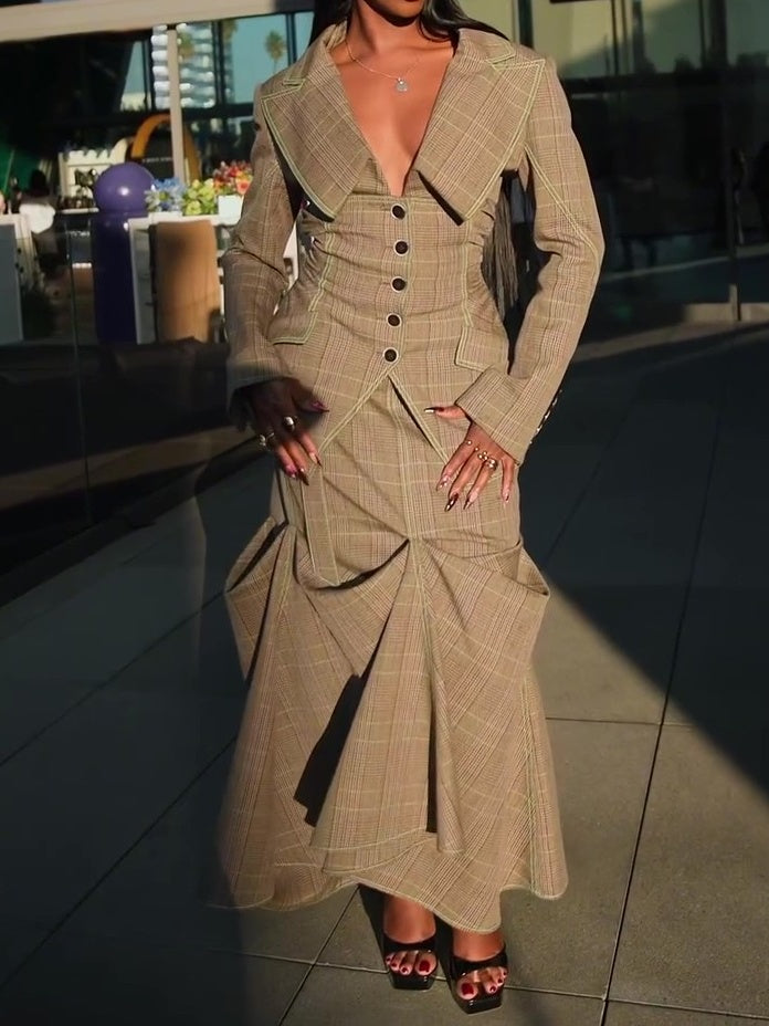 Stylish Oversized Lapel Set