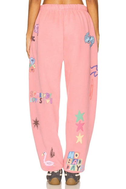 Letter Print Sweatsuit