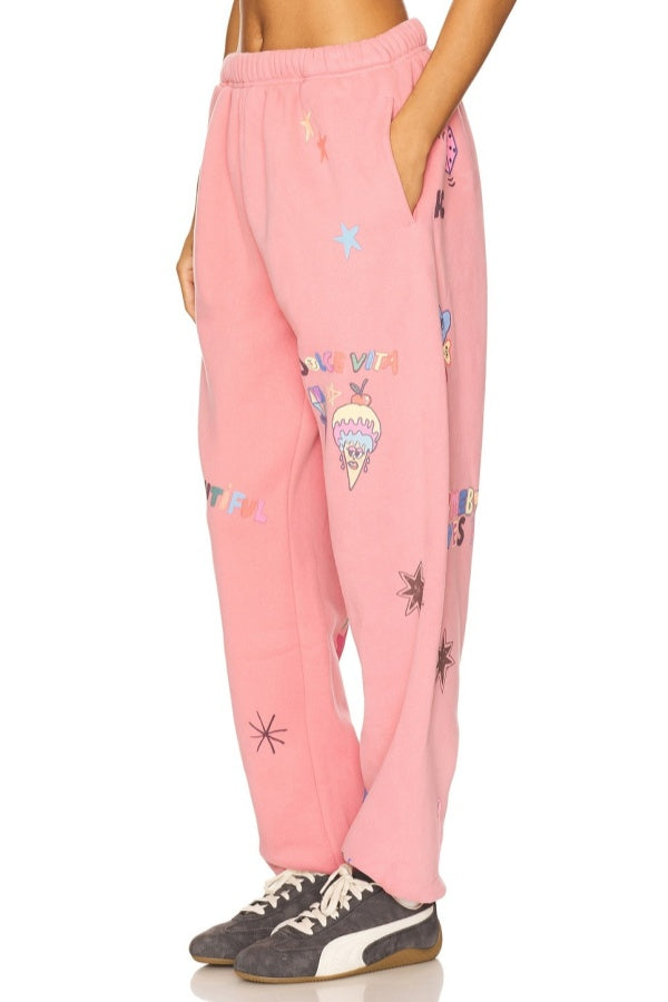 Letter Print Sweatsuit