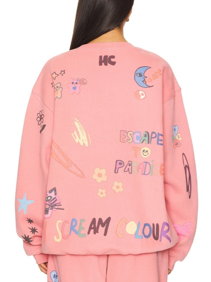 Letter Print Sweatsuit