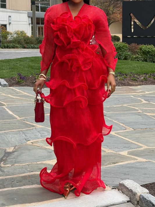 Organza Layered Gown Dress