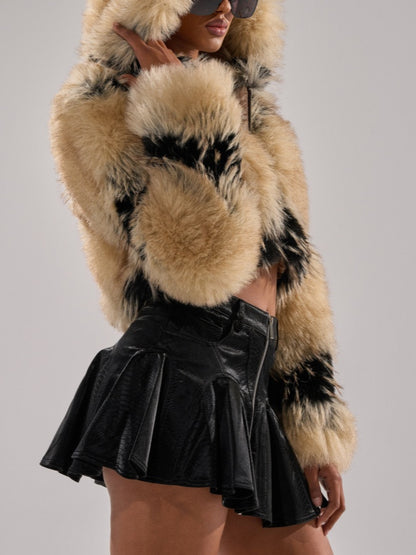 Faux Fur Bomber Jacket