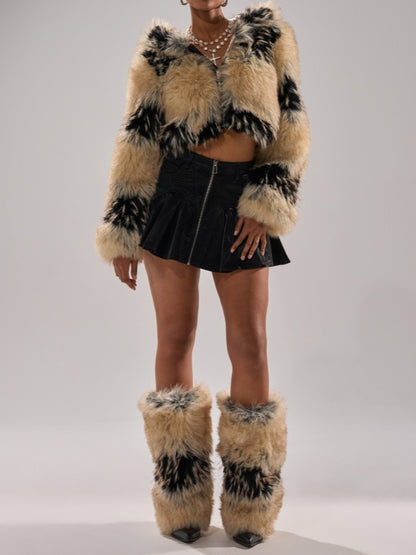 Faux Fur Bomber Jacket