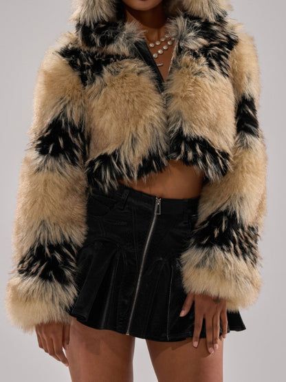 Faux Fur Bomber Jacket