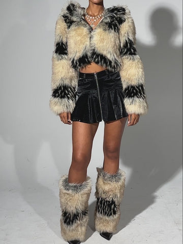 Faux Fur Bomber Jacket