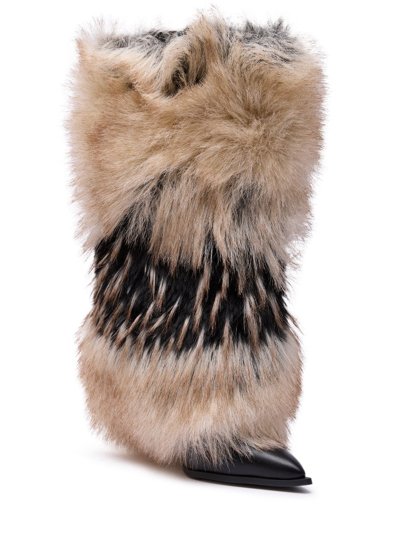 Fur High-heeled Boots