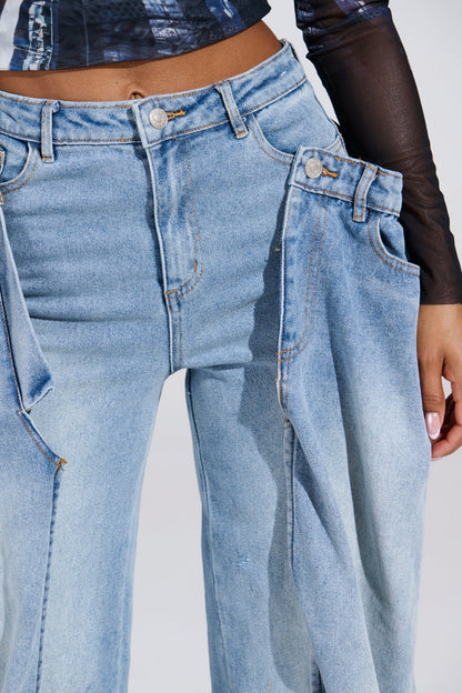 Unique Double-layered Jeans