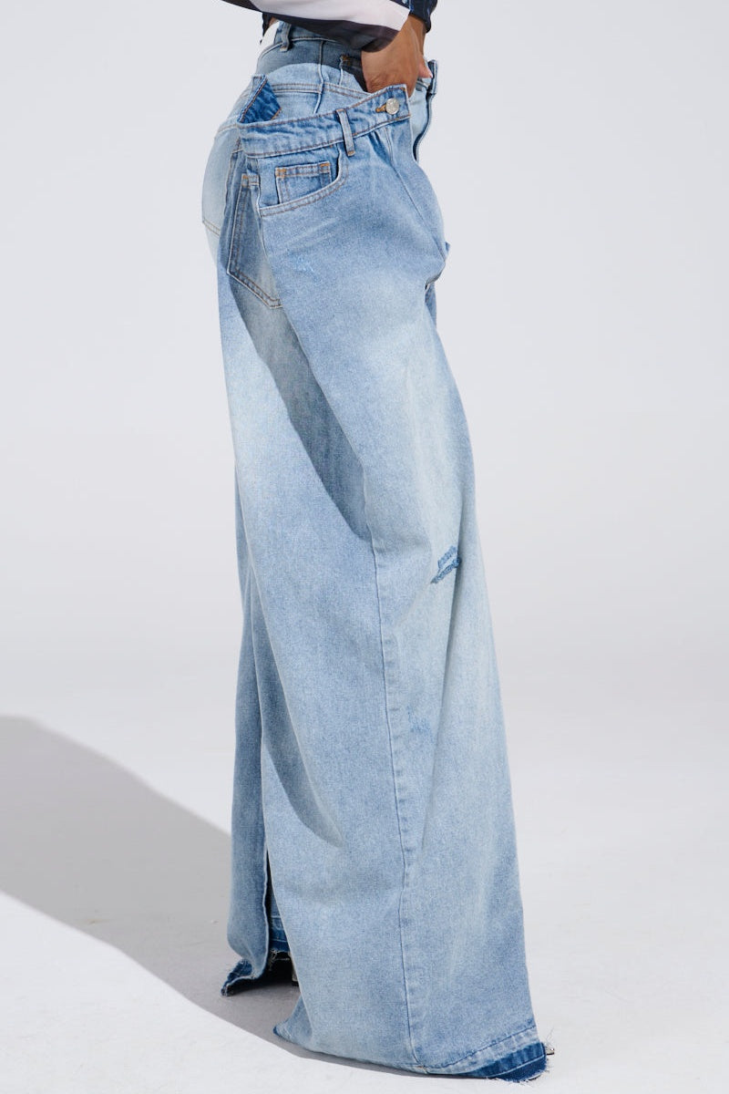 Unique Double-layered Jeans