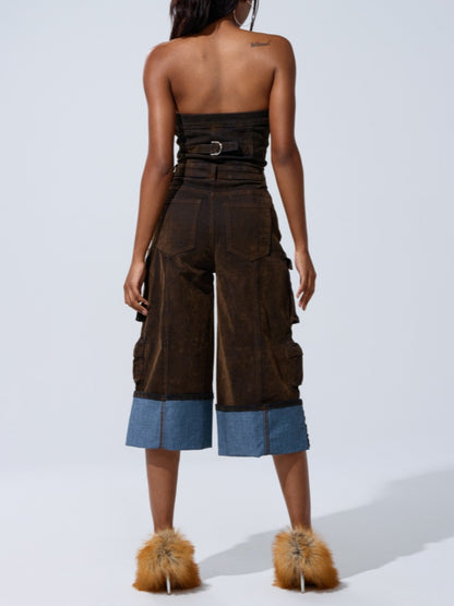 Sleeveless Cargo Jumpsuit