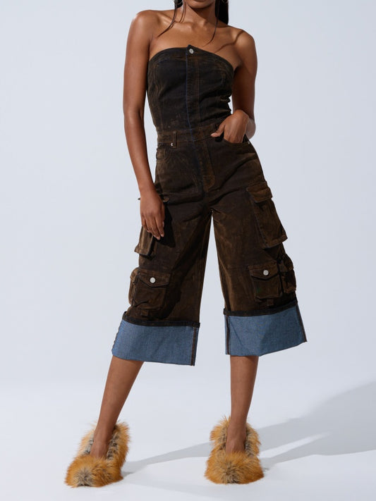 Sleeveless Cargo Jumpsuit