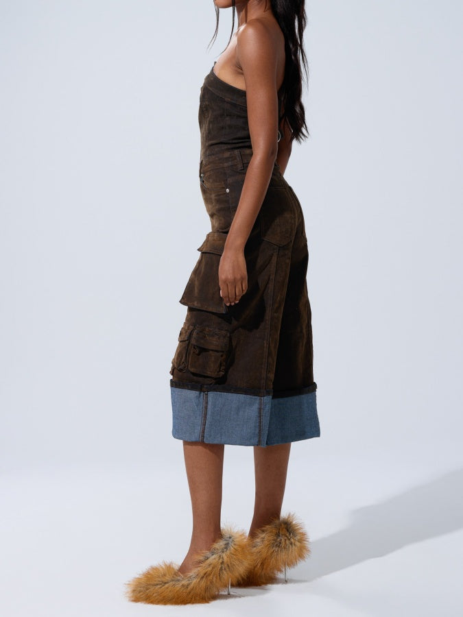 Sleeveless Cargo Jumpsuit