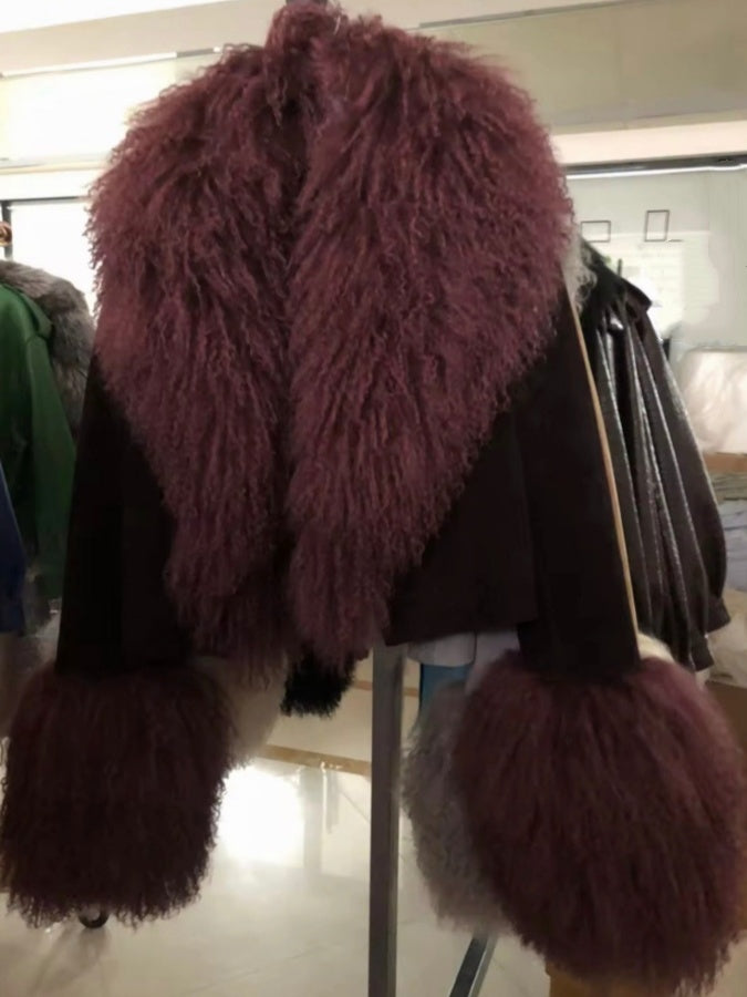 Suede Fur Short Jacket