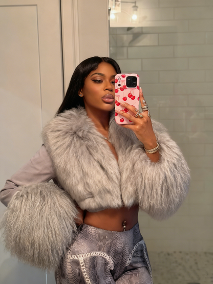 Suede Fur Short Jacket