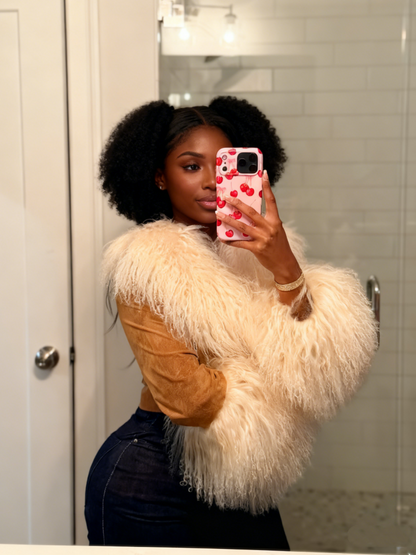 Suede Fur Short Jacket