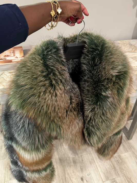 Gorgeous Cropped Fox Fur Jacket