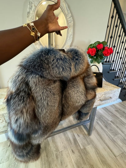 Gorgeous Cropped Fox Fur Jacket