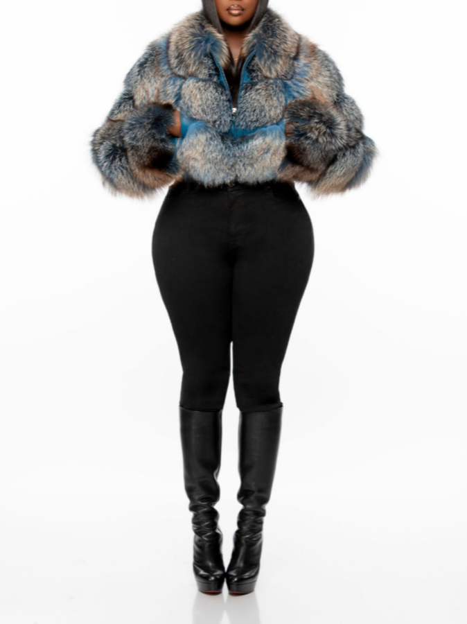 Eco-friendly Cropped Fur Jacket