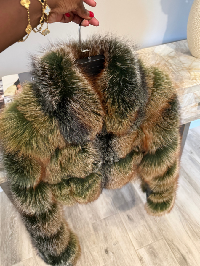 Eco-friendly Cropped Fur Jacket