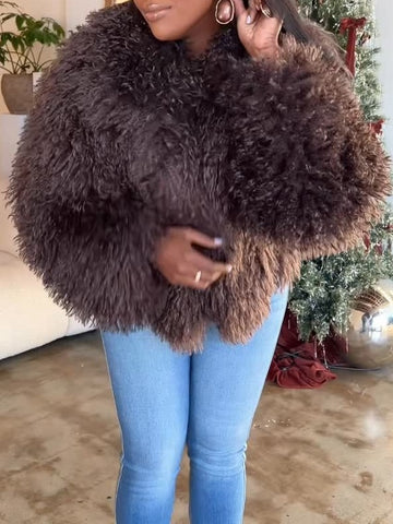 Dark Brown Shaggy Coat
