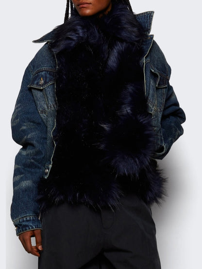 Faux Fur Cinched Jacket