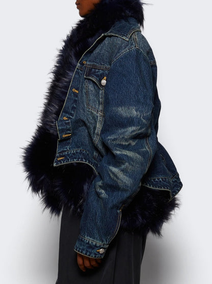 Faux Fur Cinched Jacket