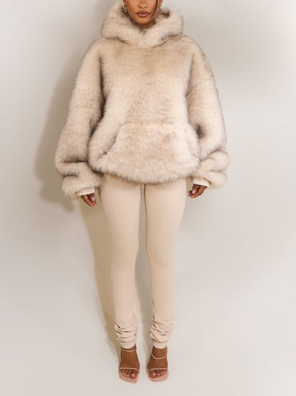 Soft Faux Fur Hoodie