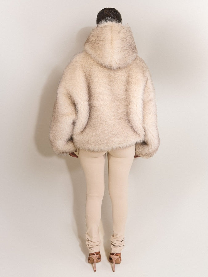 Soft Faux Fur Hoodie
