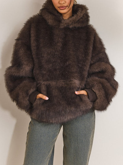Soft Faux Fur Hoodie
