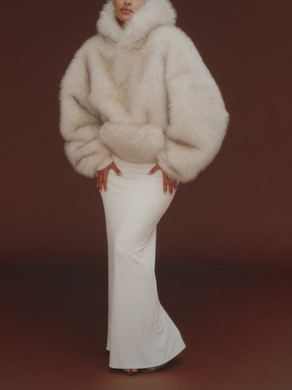 Soft Faux Fur Hoodie