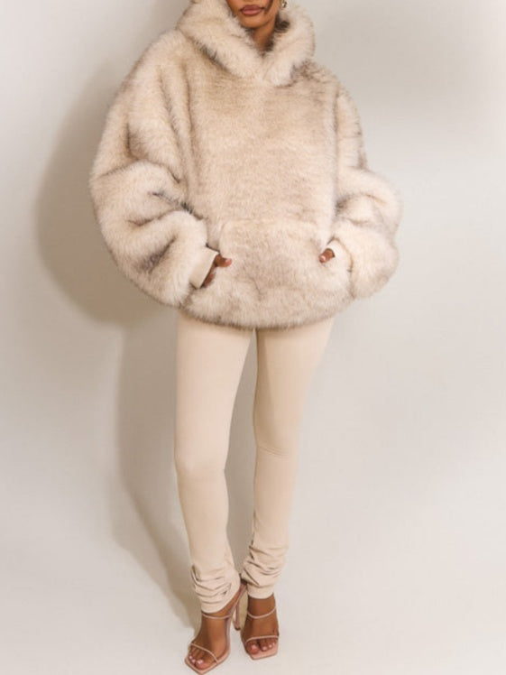 Soft Faux Fur Hoodie