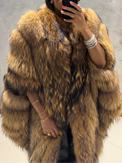 Stunning Raccoon Fur Cape