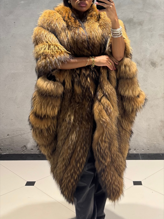 Stunning Raccoon Fur Cape