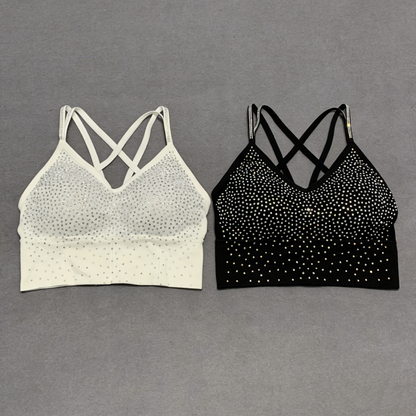 Stylish Rhinestone-embellished Bra Camisole Shapewear