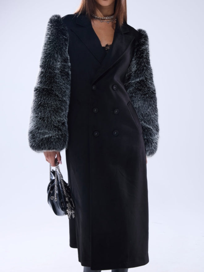 Fur Sleeve Trench