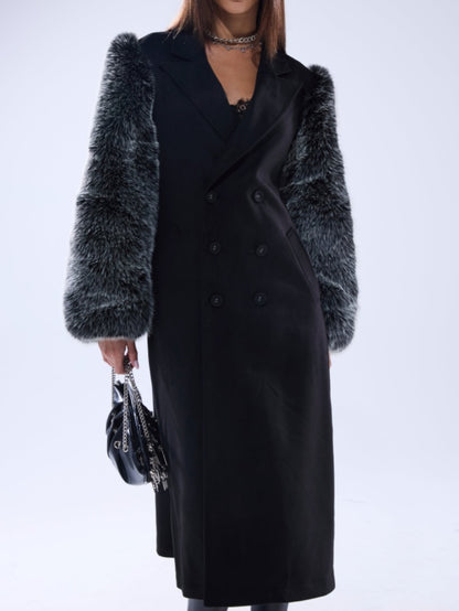 Fur Sleeve Trench