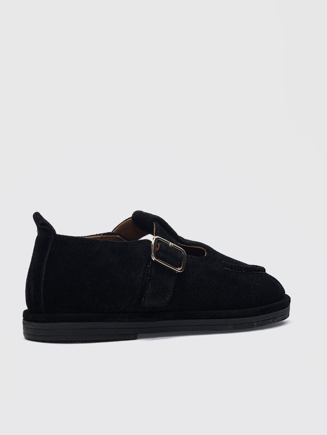 Women's Suede Adjustable Buckle Detail Loafer