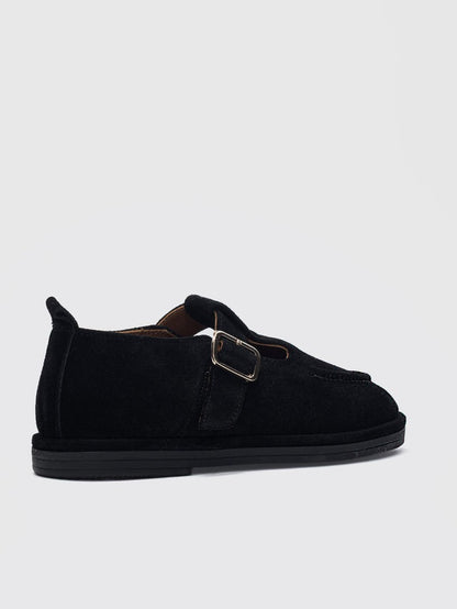 Women's Suede Adjustable Buckle Detail Loafer