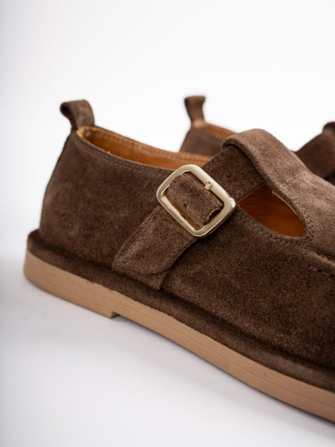 Women's Suede Adjustable Buckle Detail Loafer