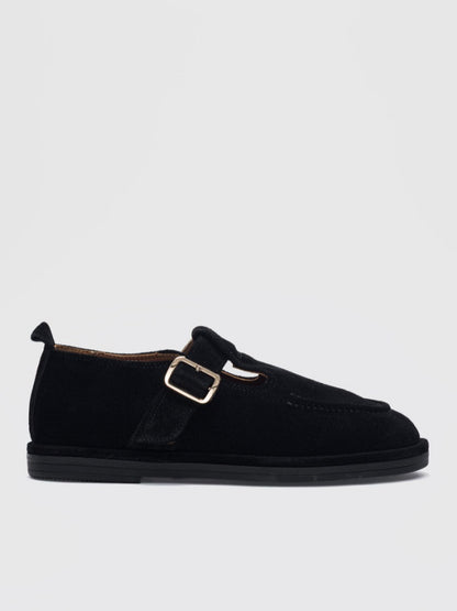Women's Suede Adjustable Buckle Detail Loafer