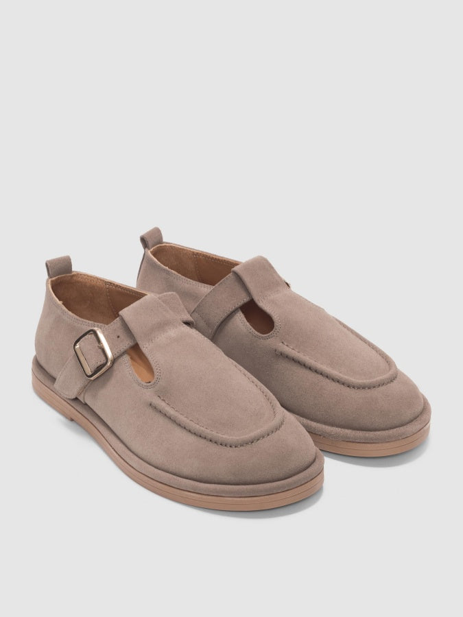 Women's Suede Adjustable Buckle Detail Loafer