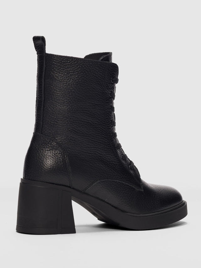 Women's Genuine Leather Lace-Up Boots